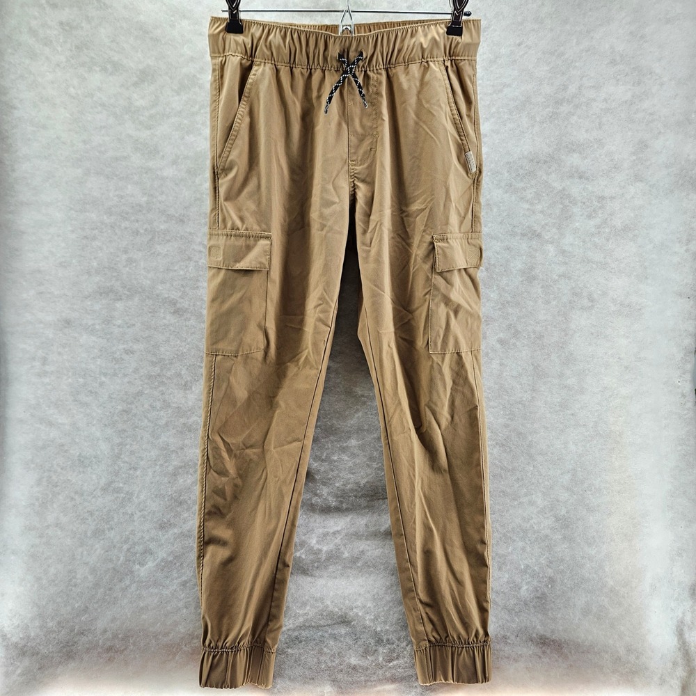 Weatherproof‎ Vintage Kids Cargo Joggers Tan Elastic Waist Drawstring Sz L 14/16
